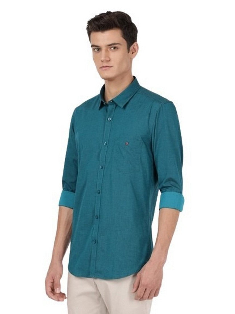 Peacock green color hot sale shirt