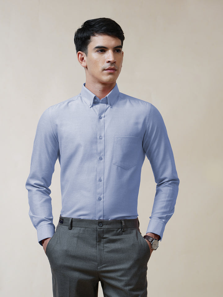 Blue Oxford Solid Shirt