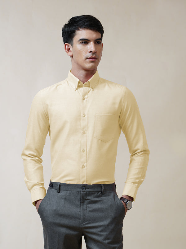 Butter Yellow Oxford Solid Shirt