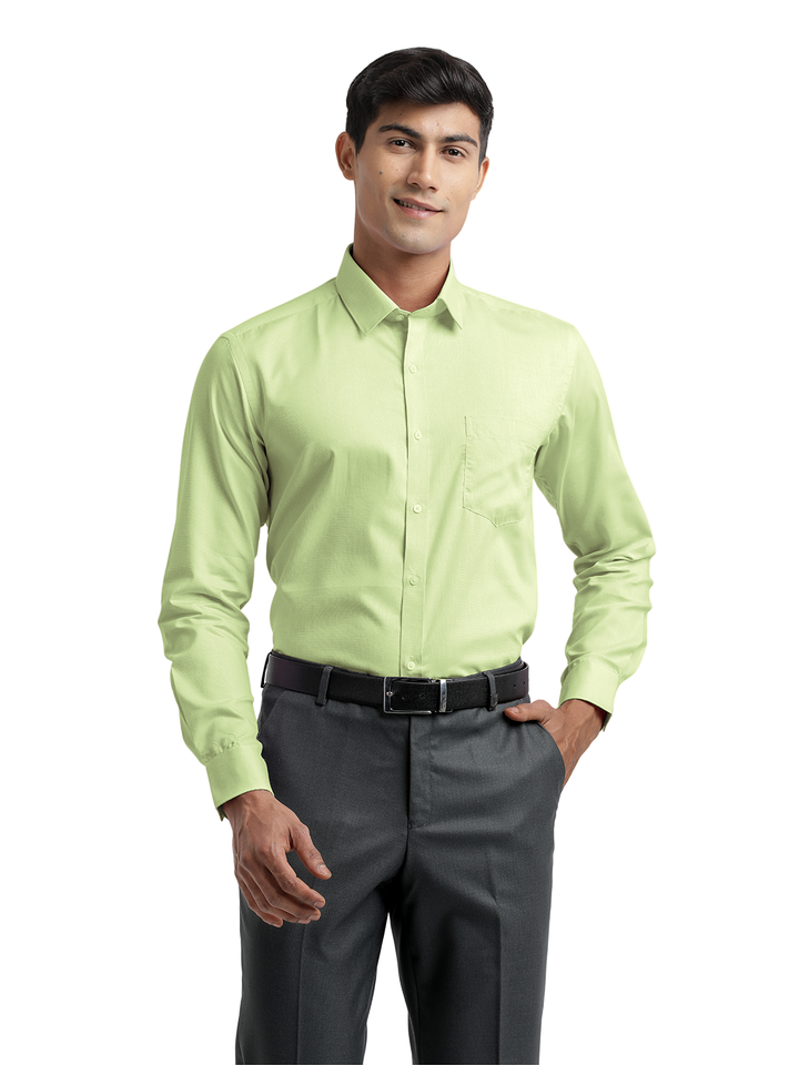 Light Green Micro Dobby Solid Shirt