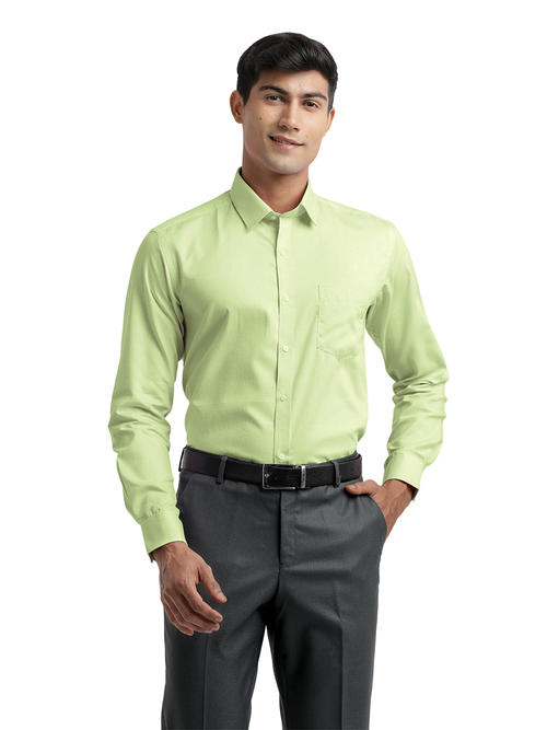 Light Green Micro Dobby Solid Shirt