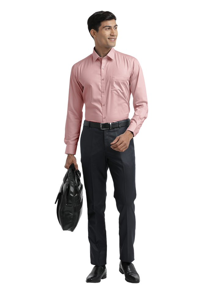 Dusty Pink Twill Wrinkle Free Solid Shirt