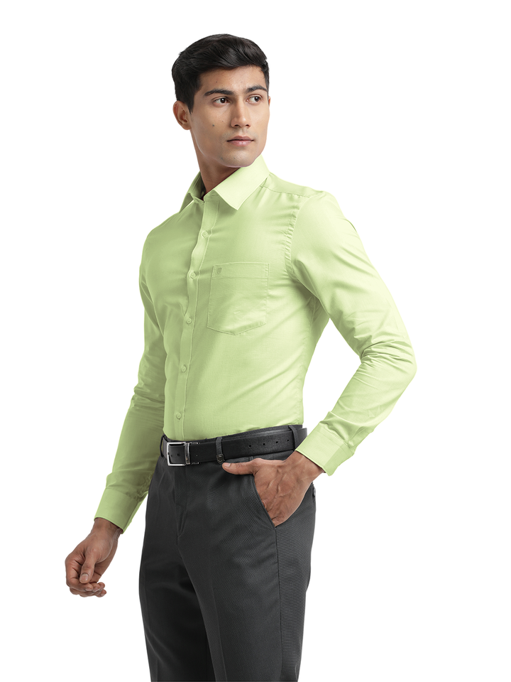 Light Green Micro Dobby Solid Shirt