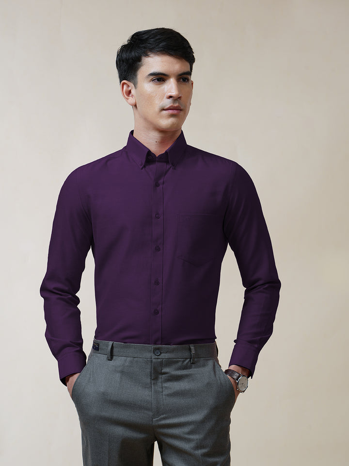 Violet Oxford Solid Shirt