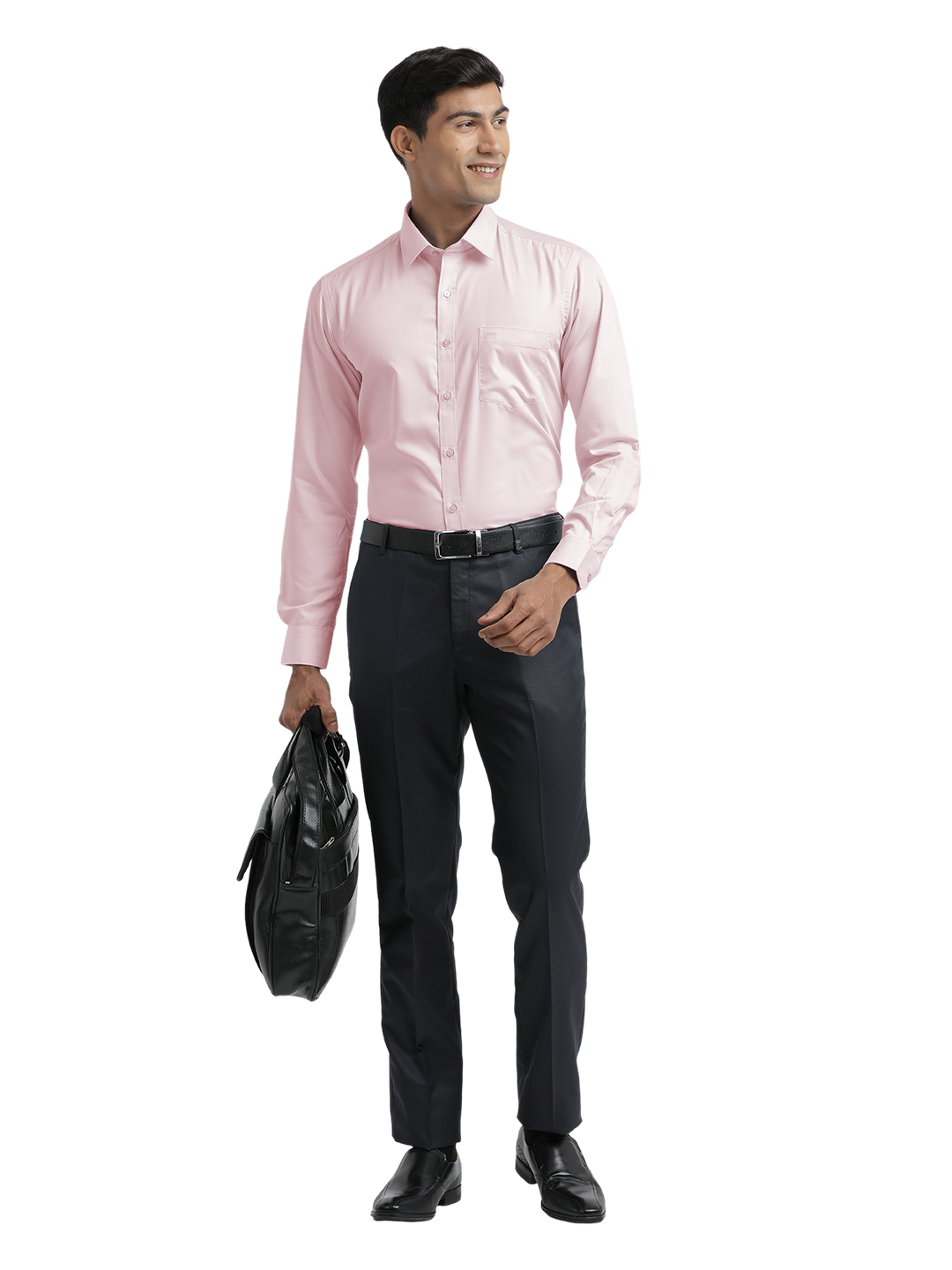 Light Pink Twill Wrinkle Free Solid Shirt