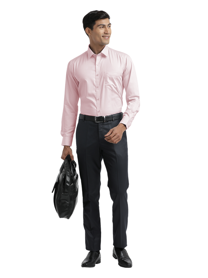 Light Pink Twill Wrinkle Free Solid Shirt