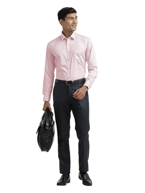 Light Pink Twill Wrinkle Free Solid Shirt