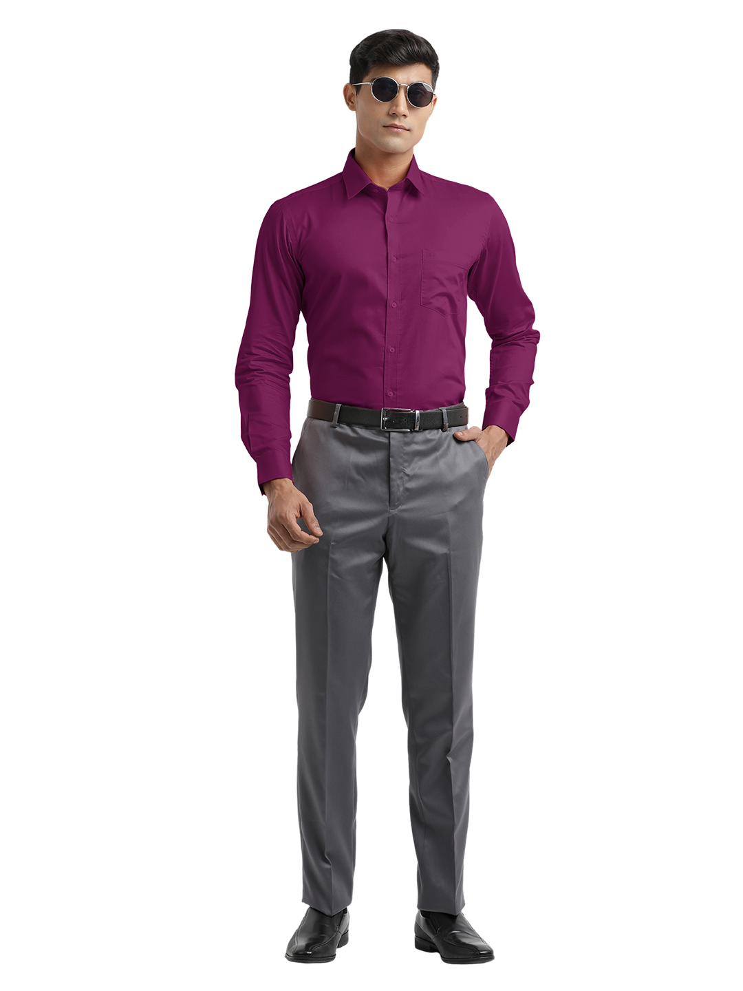 Rasberry Pink Micro Oxford Solid Shirt