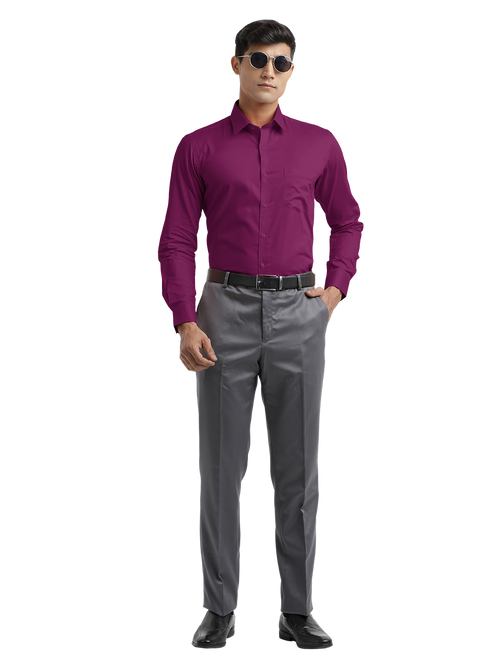 Rasberry Pink Micro Oxford Solid Shirt