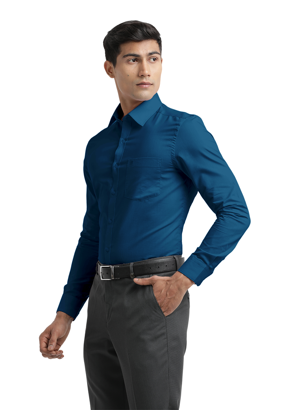 Royal Blue Micro Dobby Solid Shirt