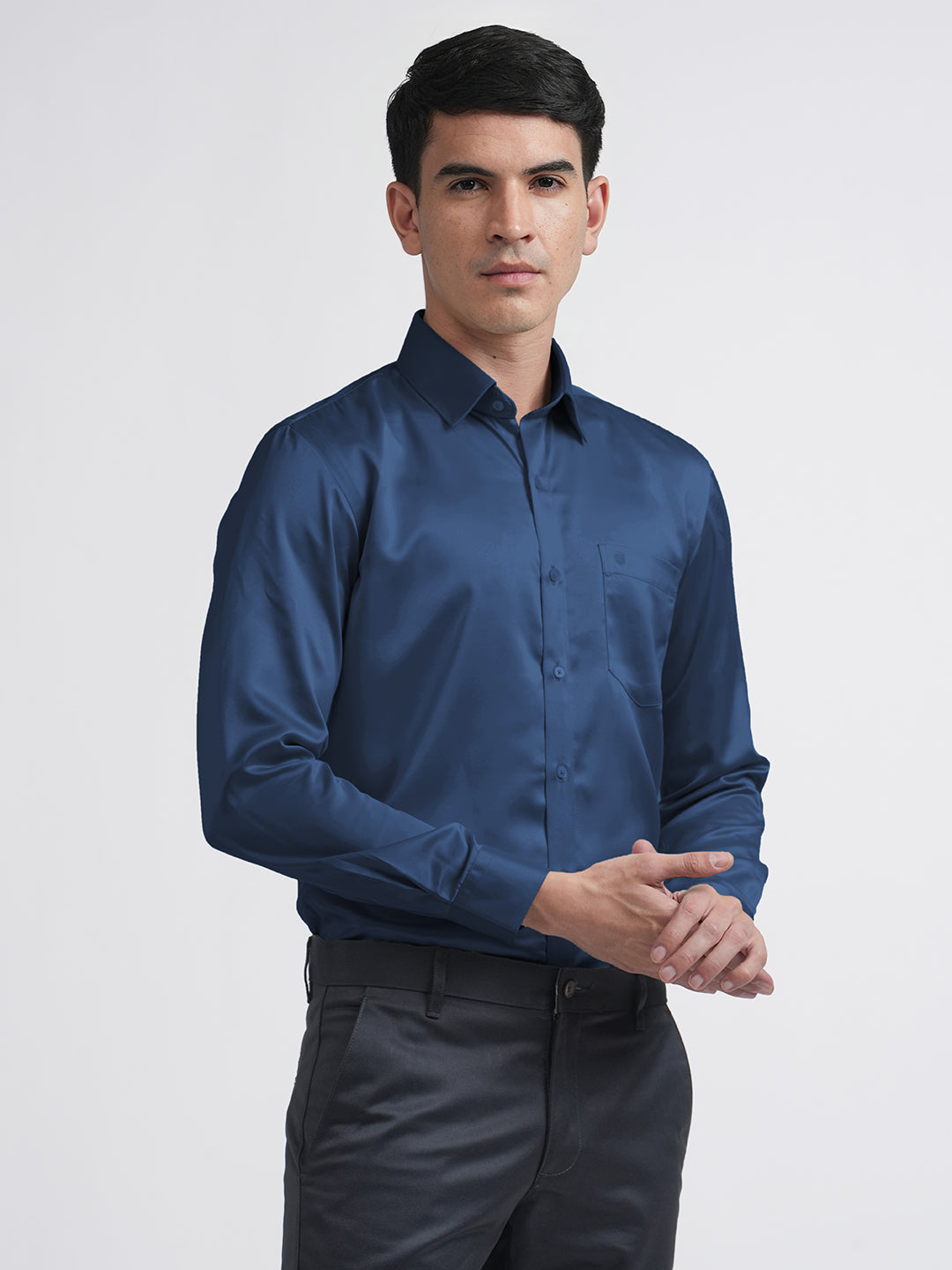 Teal Satin Premium Shirt