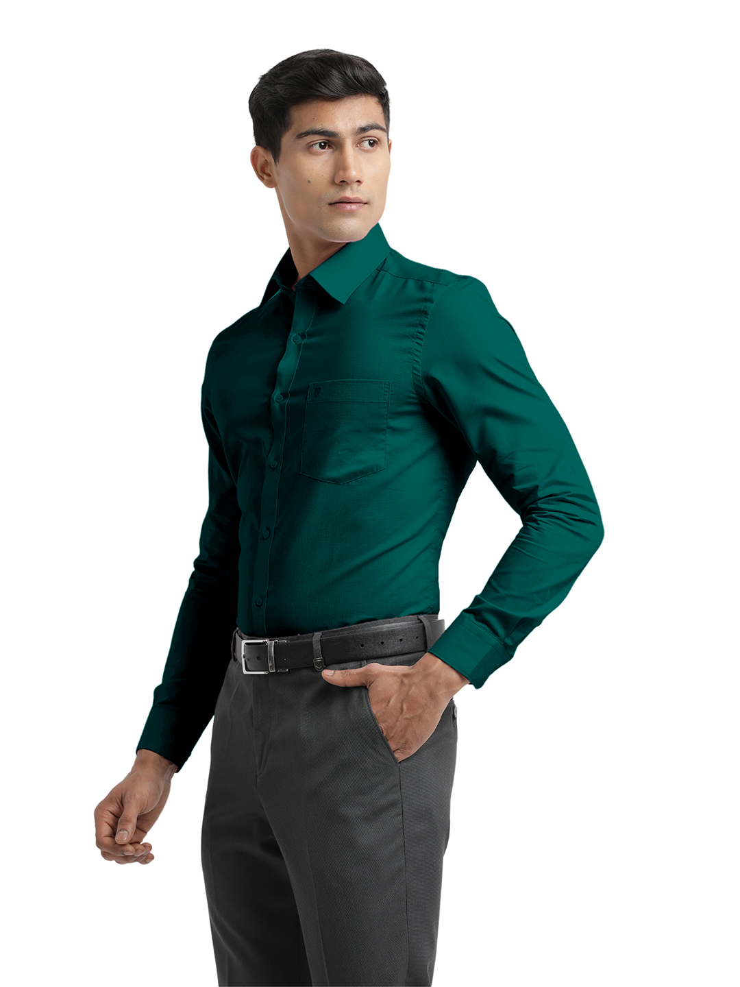 Sea Green Micro Dobby Solid Shirt