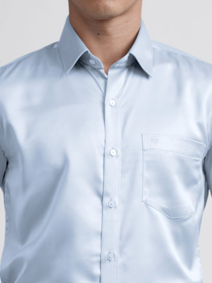 Light Blue Satin Premium Shirt