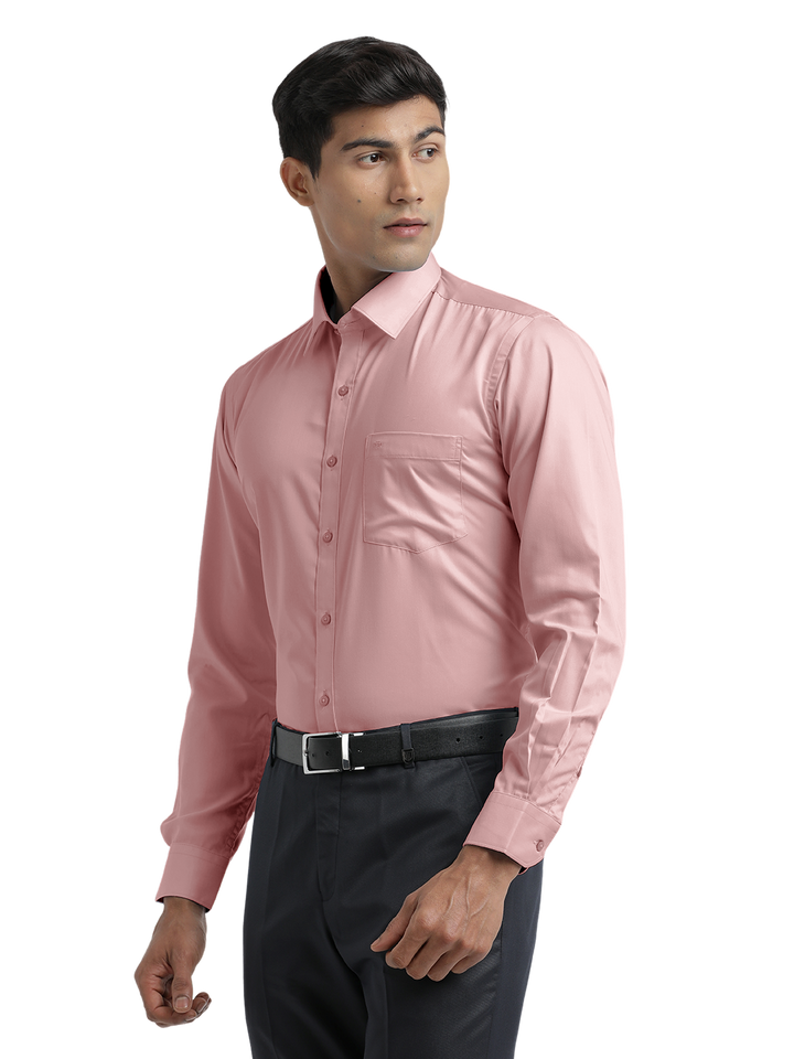 Dusty Pink Twill Wrinkle Free Solid Shirt