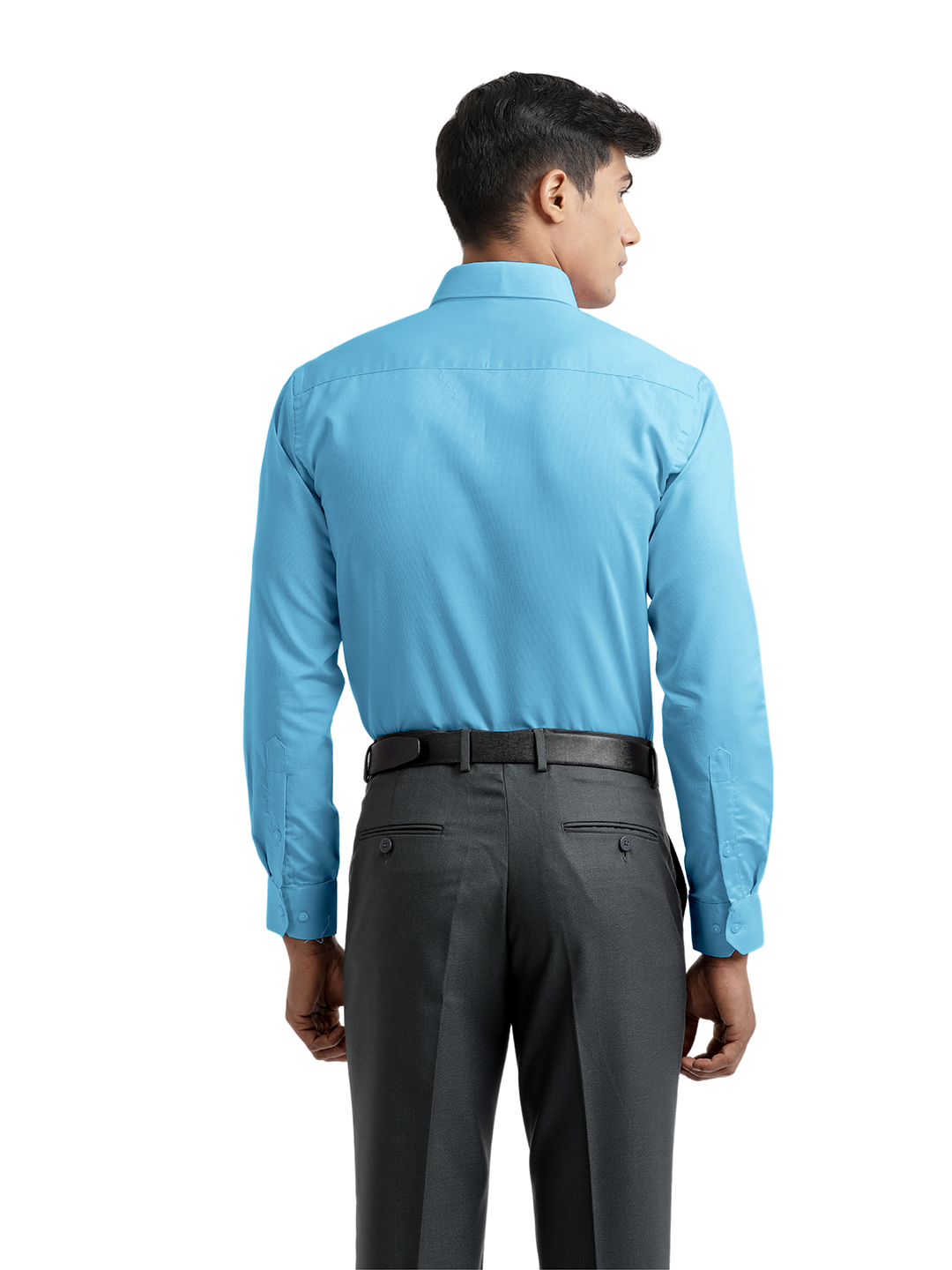 Sky Blue Micro Dobby Solid Shirt