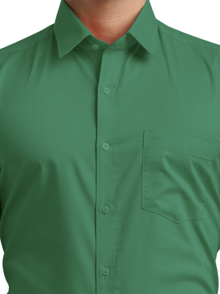 Aqua Green Micro Oxford Solid Shirt