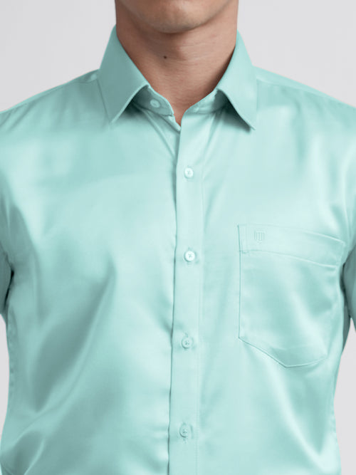 Turquoise Satin Premium Shirt