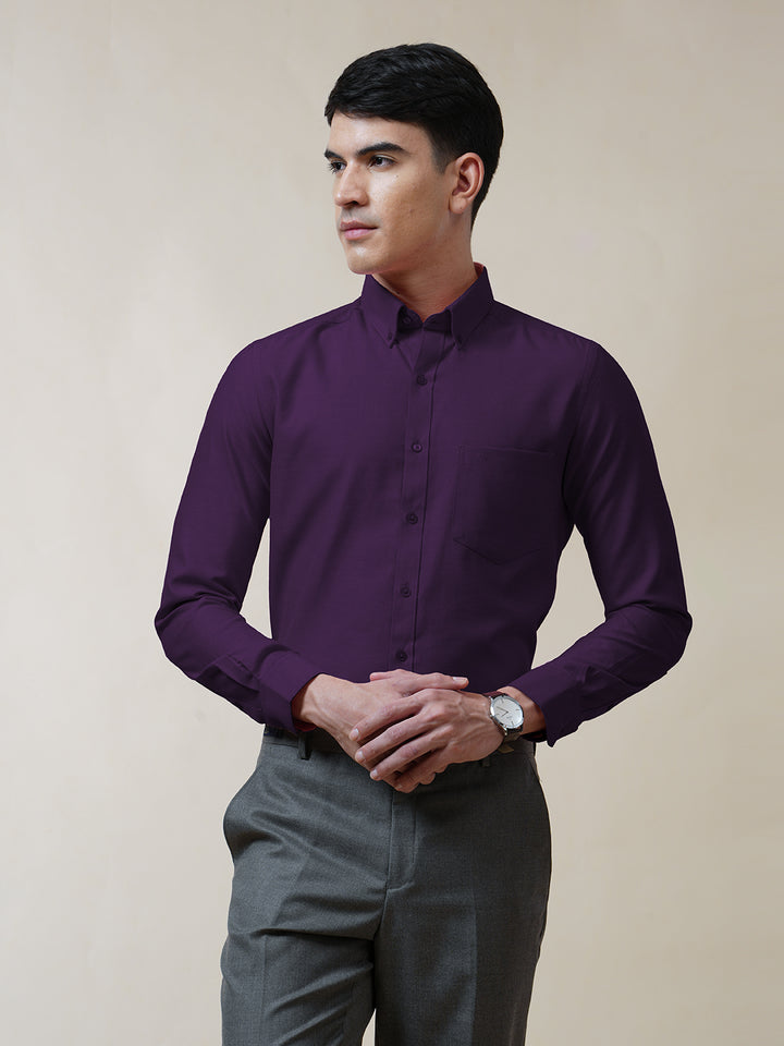 Violet Oxford Solid Shirt