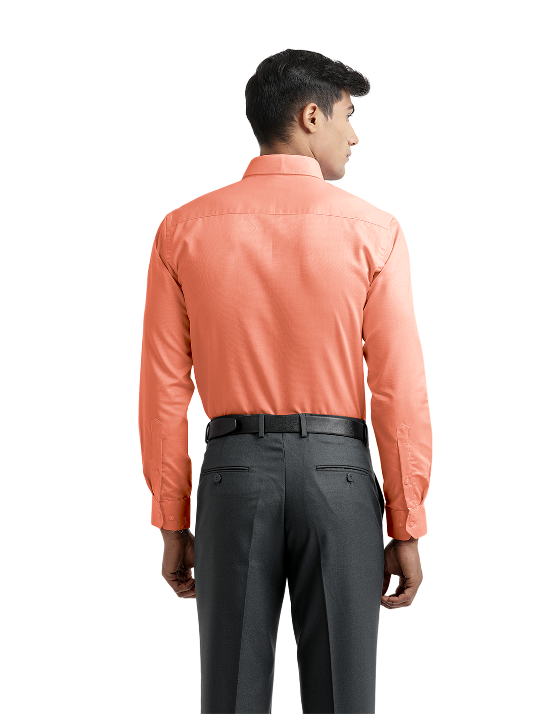 Peach Micro Dobby Solid Shirt