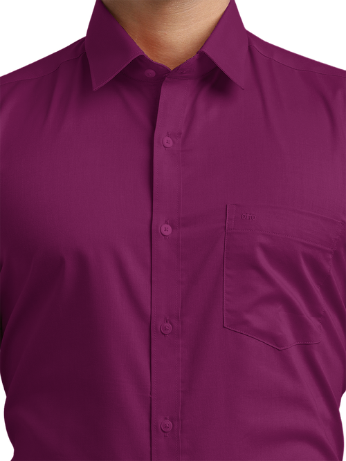 Rasberry Pink Micro Oxford Solid Shirt