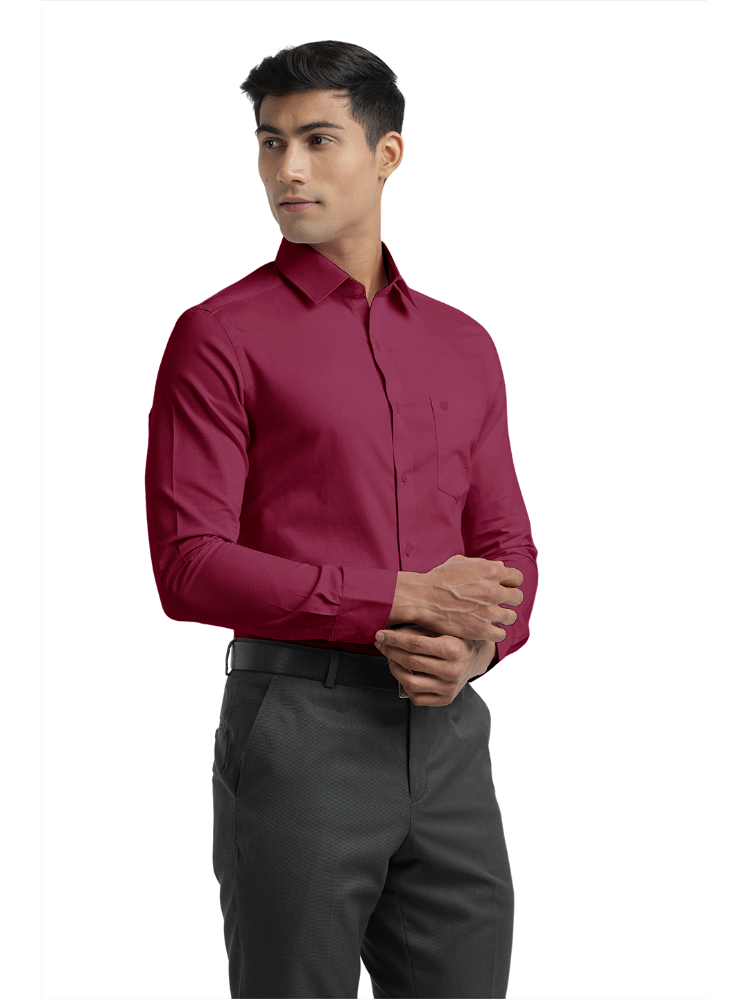 Rasberry Pink Micro Dobby Solid Shirt