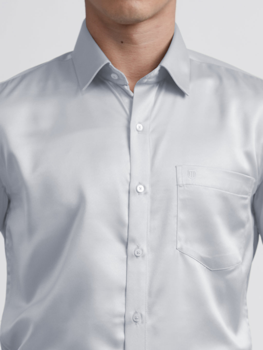 Steel Grey Satin Premium Shirt