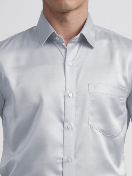 Steel Grey Satin Premium Shirt