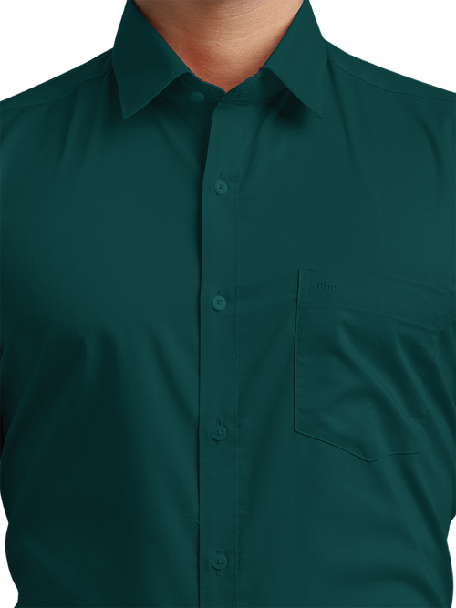 Sea Green Micro Oxford Solid Shirt