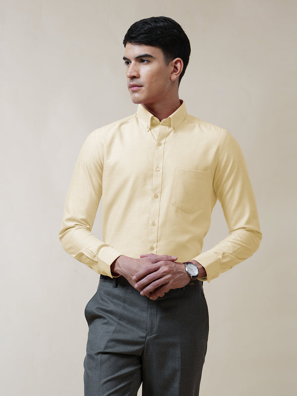 Butter Yellow Oxford Solid Shirt