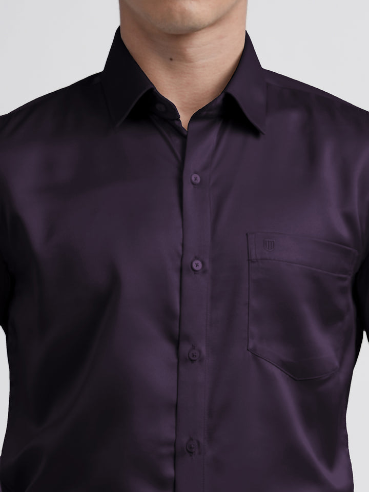 Wine Satin Premium Shirt