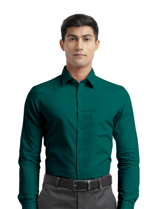 Sea Green Micro Dobby Solid Shirt