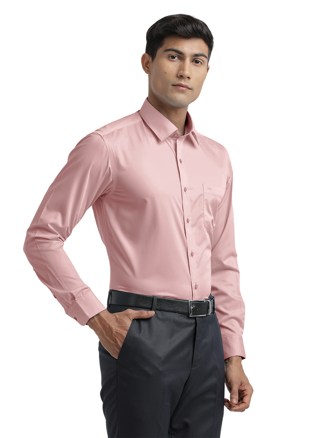 Dusty Pink Twill Wrinkle Free Solid Shirt