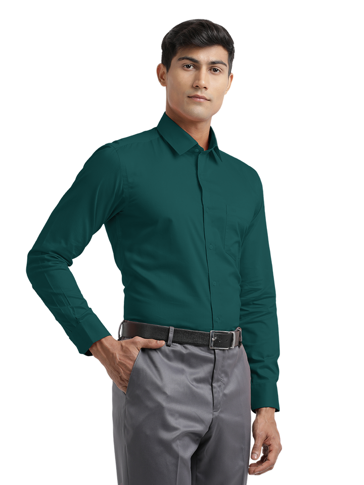 Sea Green Micro Oxford Solid Shirt