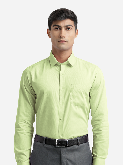 Light Green Micro Dobby Solid Shirt