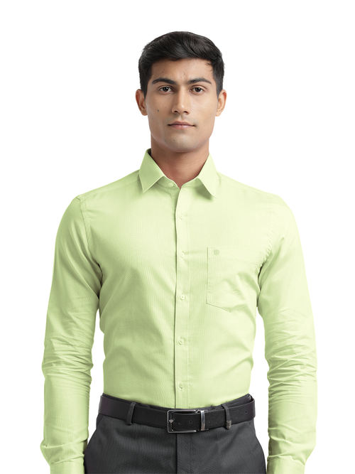 Light Green Micro Dobby Solid Shirt