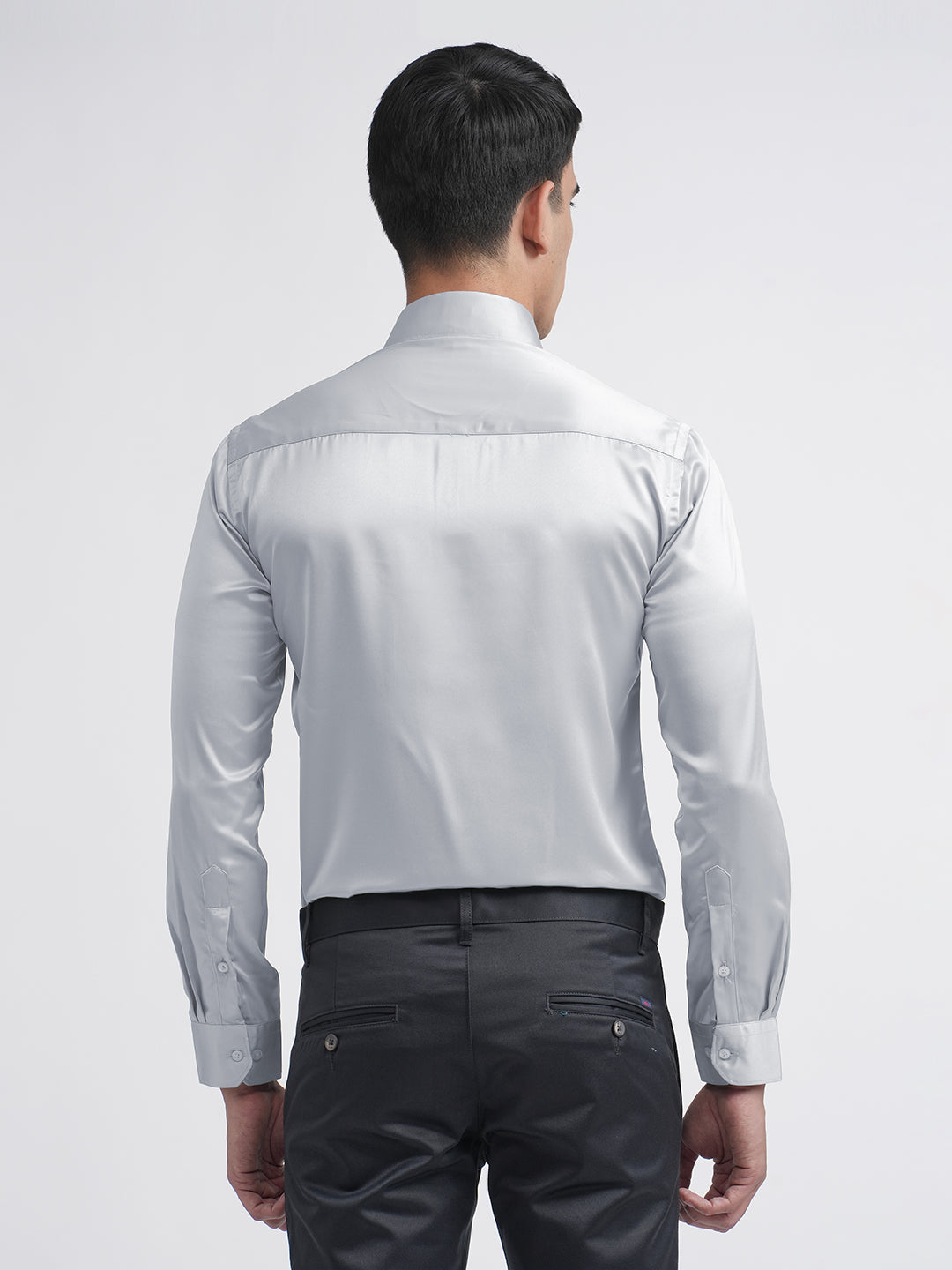 Steel Grey Satin Premium Shirt