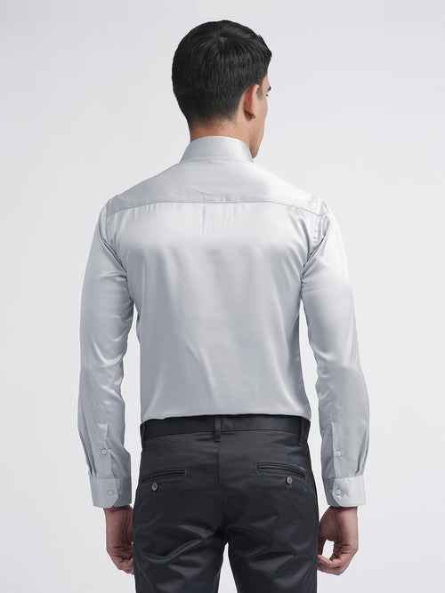 Steel Grey Satin Premium Shirt