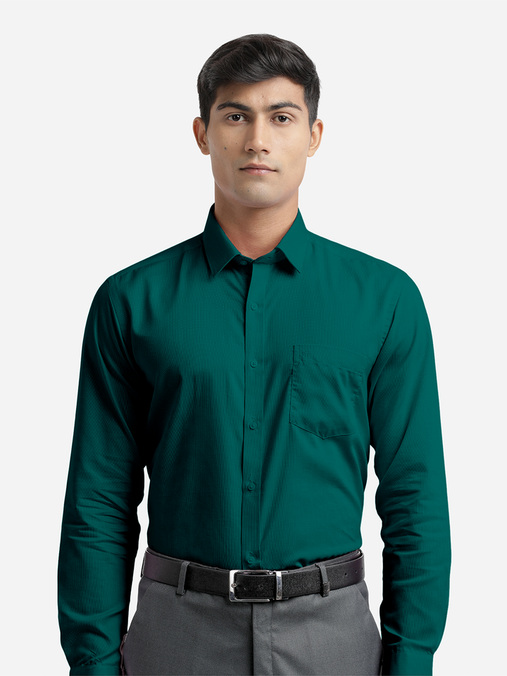 Sea Green Micro Dobby Solid Shirt