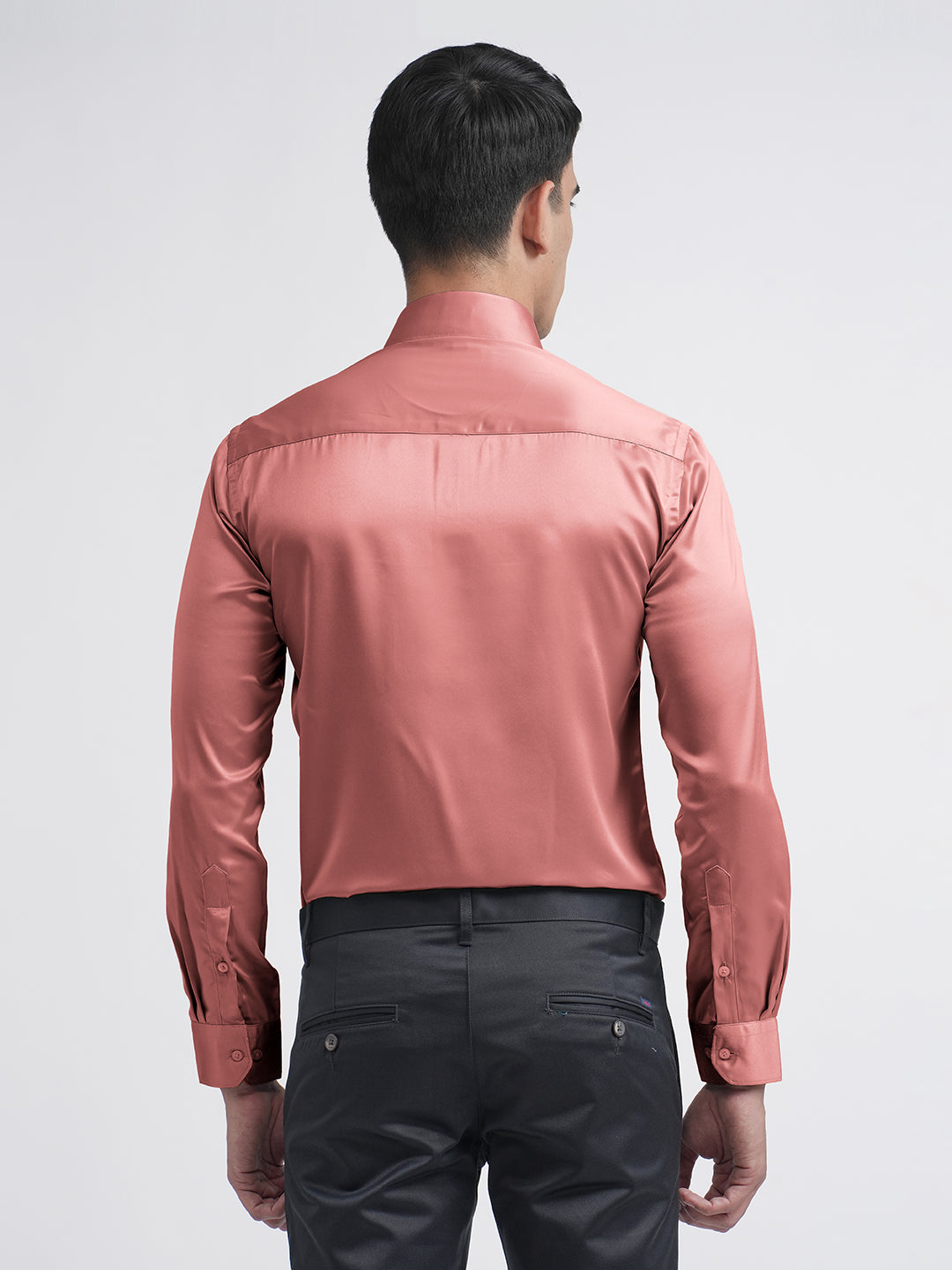 Coral Pink Satin Premium Shirt