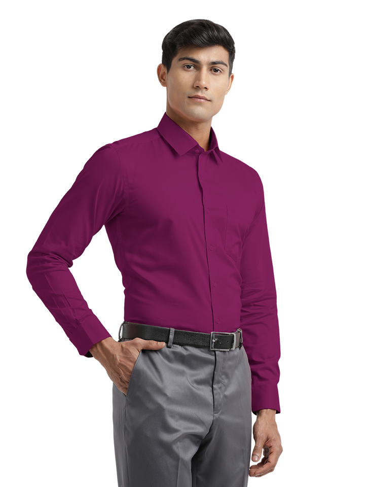 Rasberry Pink Micro Oxford Solid Shirt