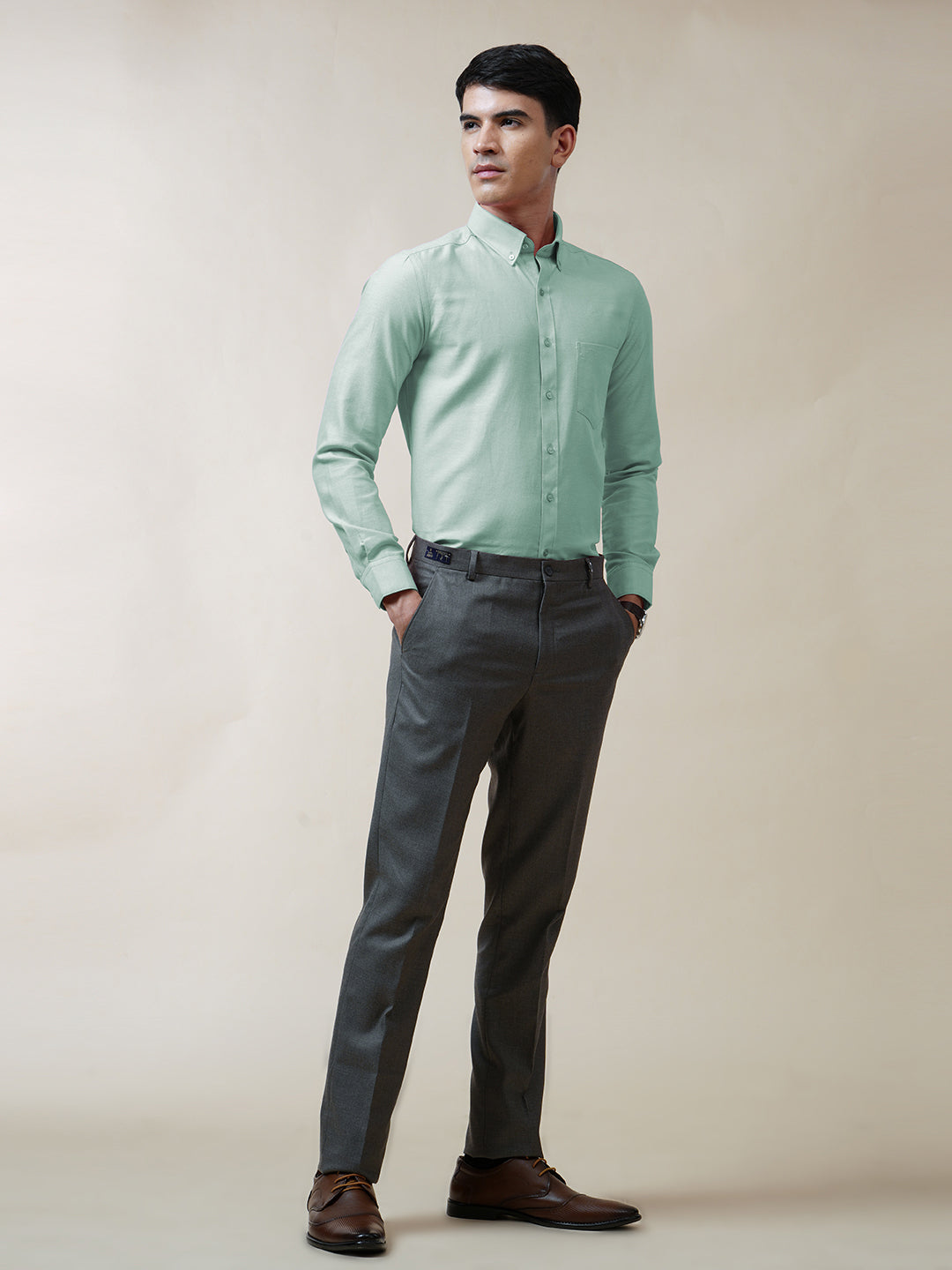 Turquoise Oxford Solid Shirt