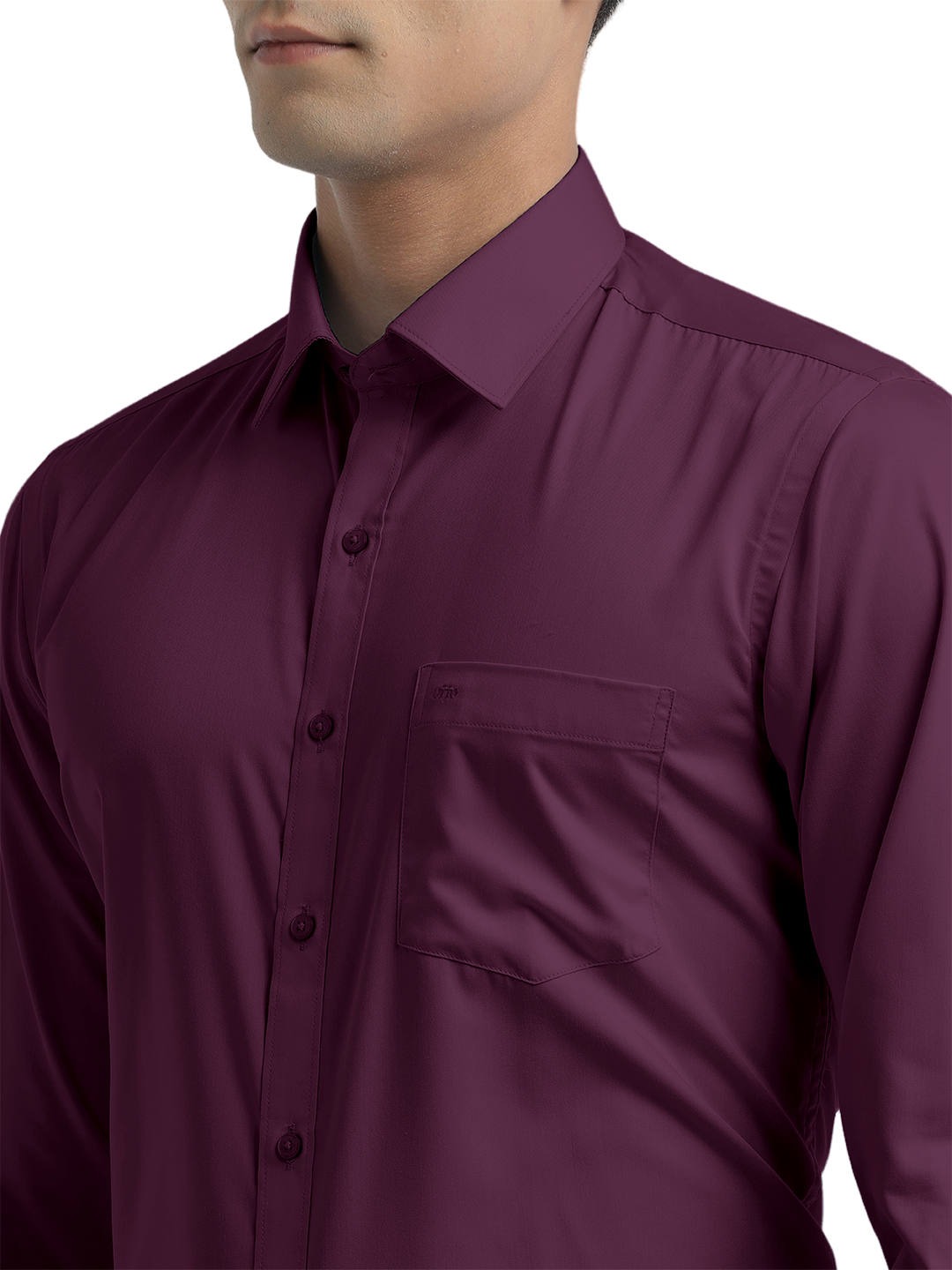 Wine Twill Wrinkle Free Solid Shirt