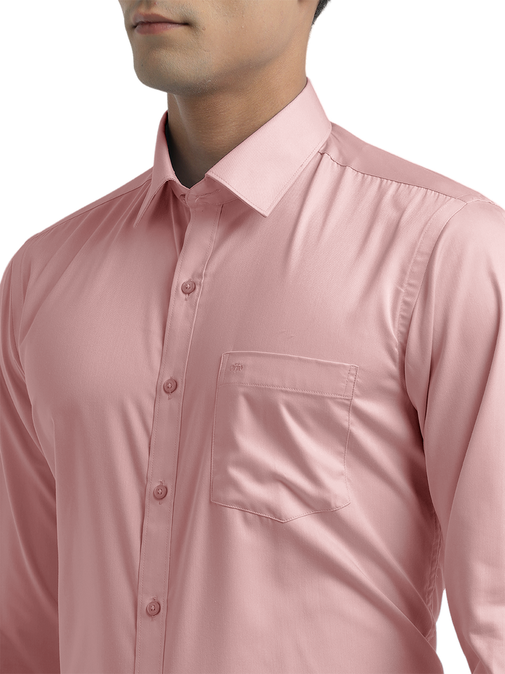 Dusty Pink Twill Wrinkle Free Solid Shirt