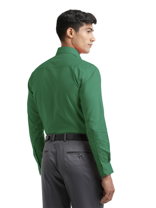 Aqua Green Micro Oxford Solid Shirt