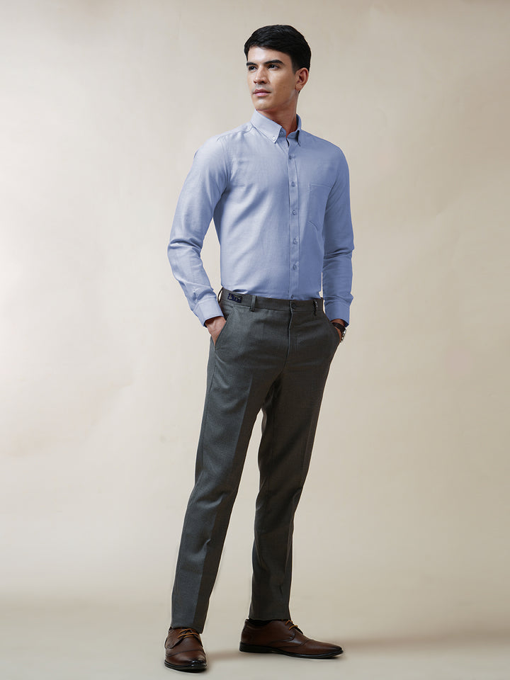 Blue Oxford Solid Shirt