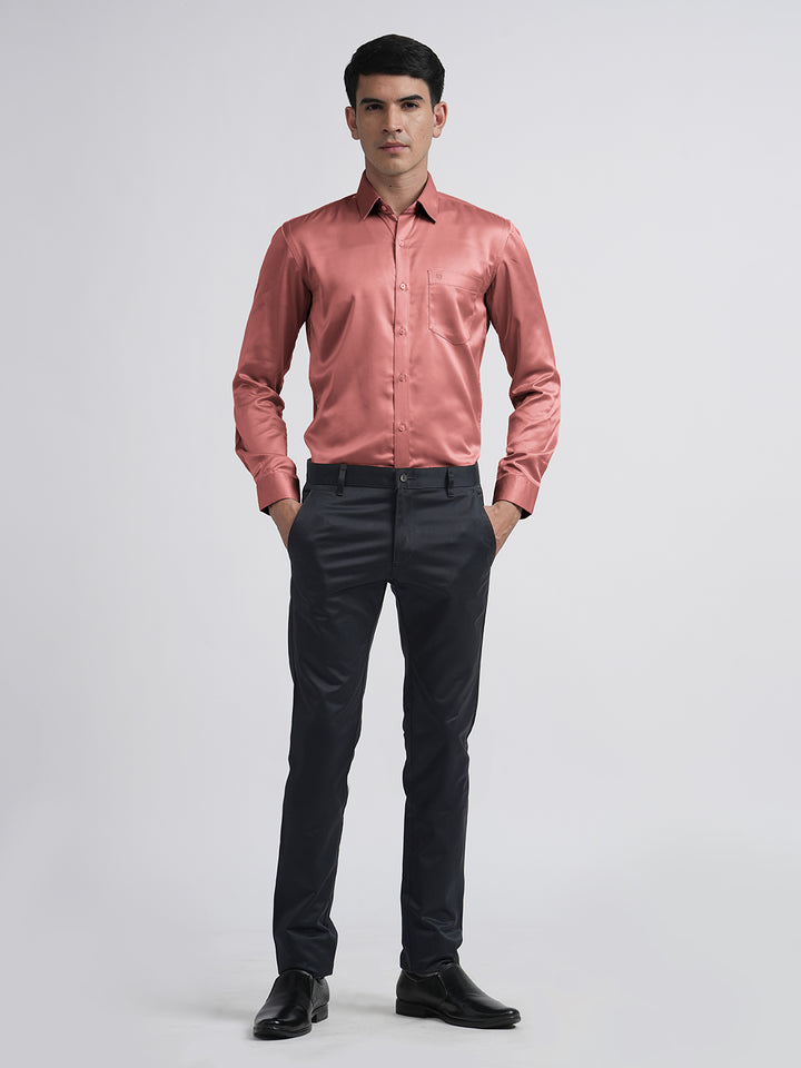 Coral Pink Satin Premium Shirt