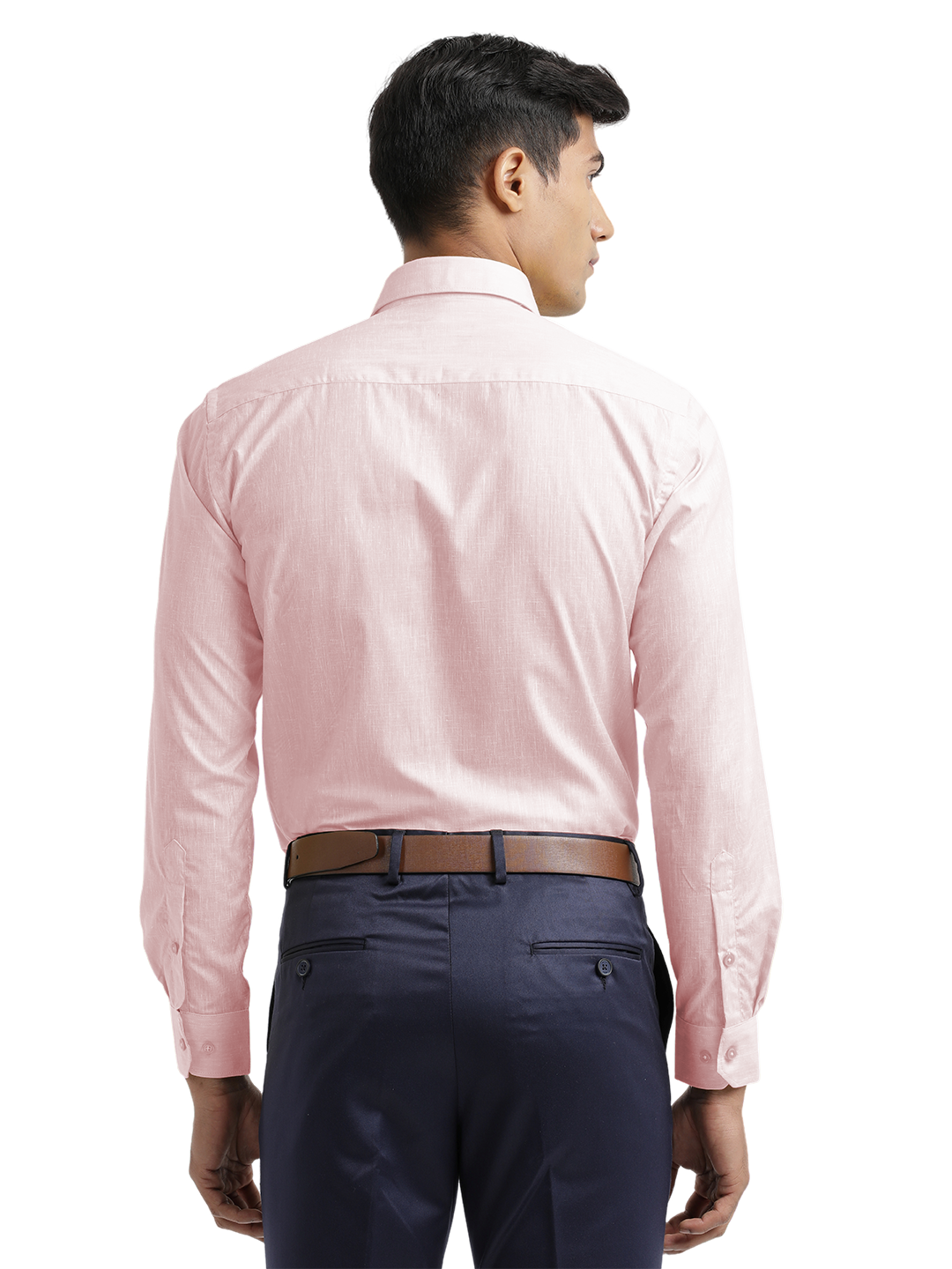 Baby Pink Poly Cotton Solid Shirt