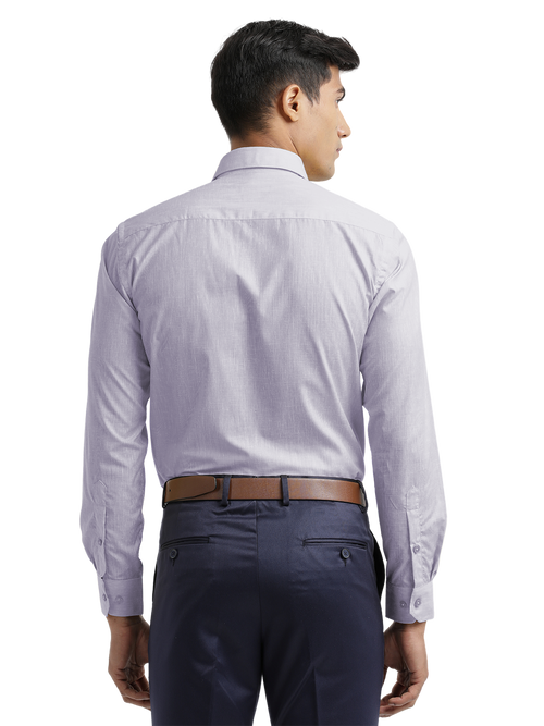 Lavender Poly Cotton Solid Shirt