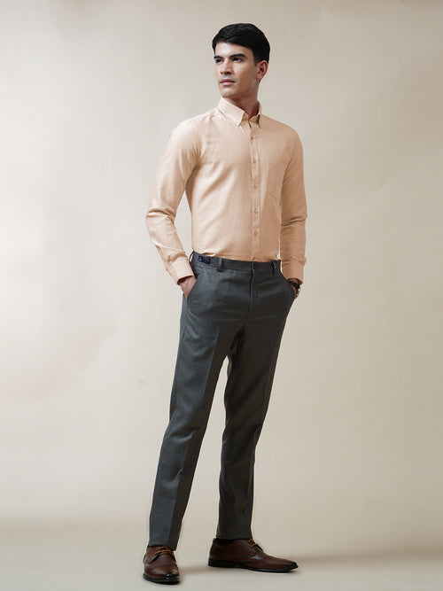 Light Peach Oxford Solid Shirt