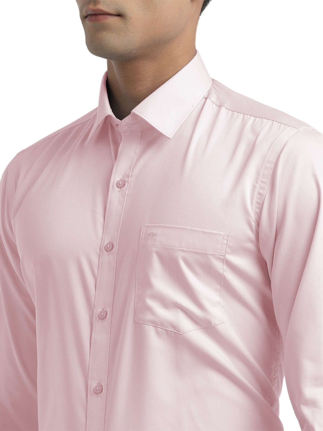 Light Pink Twill Wrinkle Free Solid Shirt